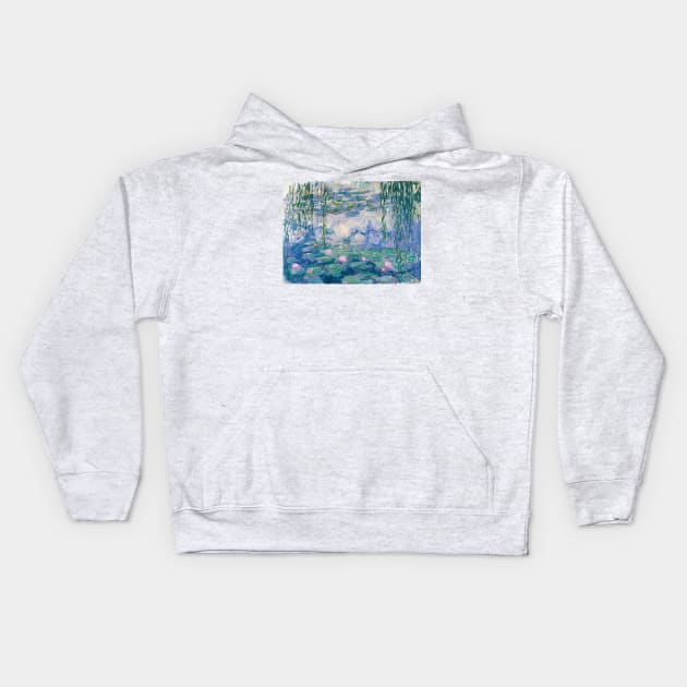 Monet Water Lilies Kids Hoodie by bragova